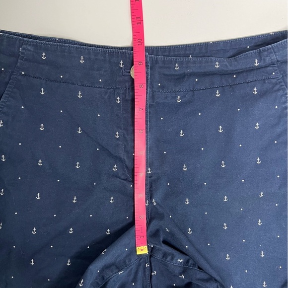 Nautica Navy Blue Anchor Print Cotton blend Shorts size 8 nautical - Picture 8 of 10